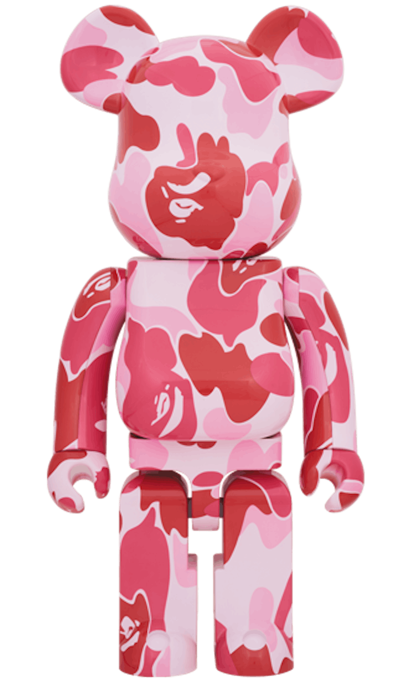 Bearbrick x A Bathing Ape ABC Camo 1000% Pink