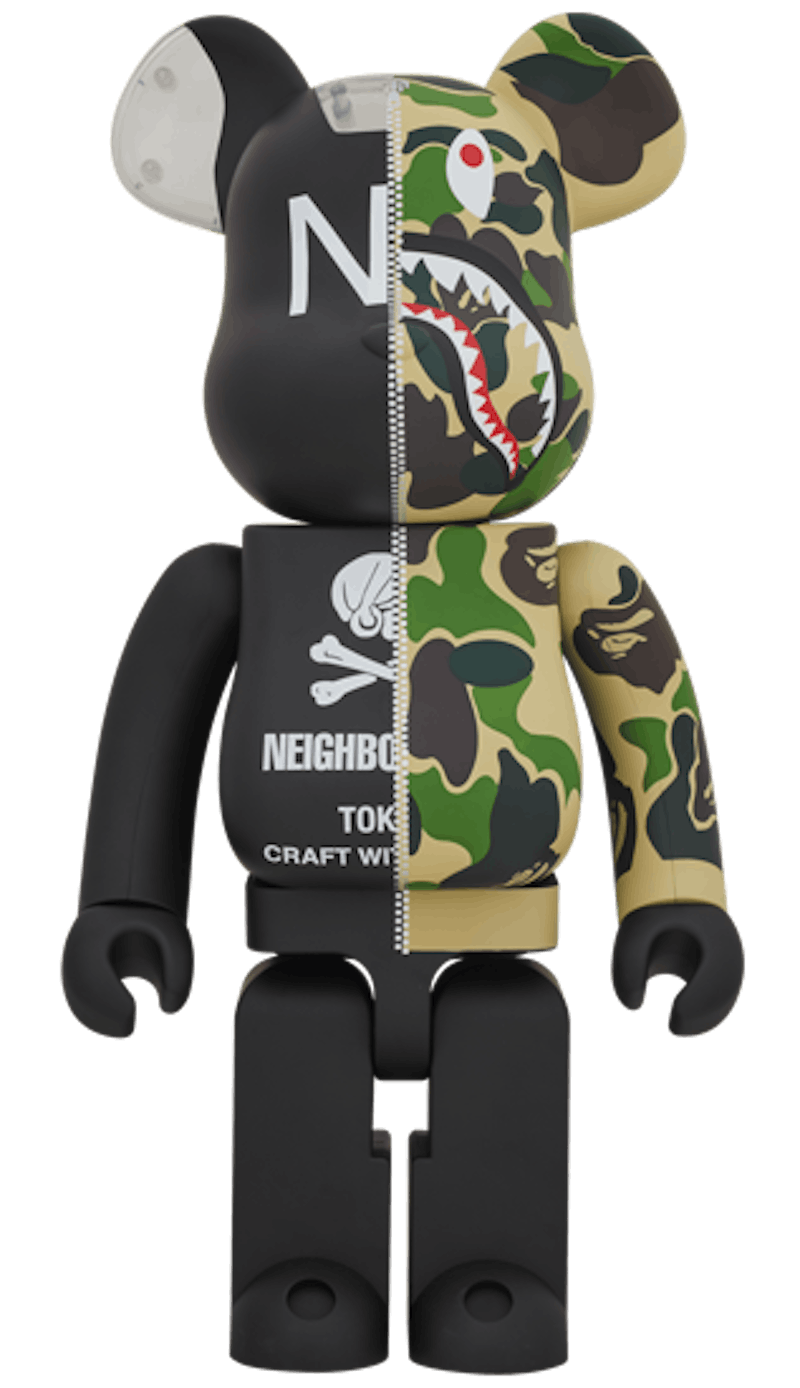 Bearbrick x A Bathing Ape x Neighborhood 1000% Multi