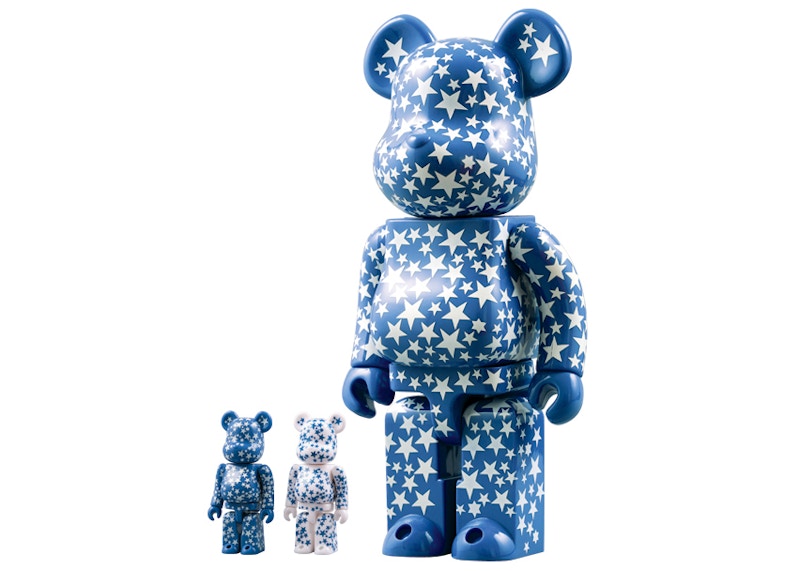 Bearbrick x Alexander Girard AG Stars 100% & 400% Set Blue & White