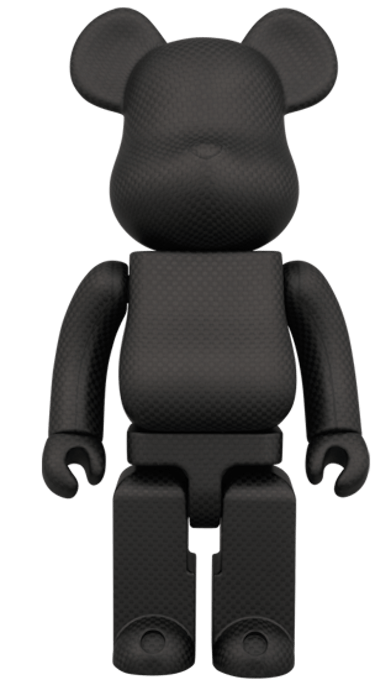 Bearbrick x Amirex Dry Carbon (Plain Weave) 400% Black