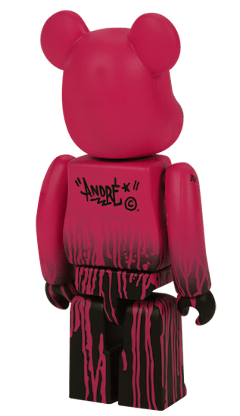Bearbrick x Andre 100% Pink/Black