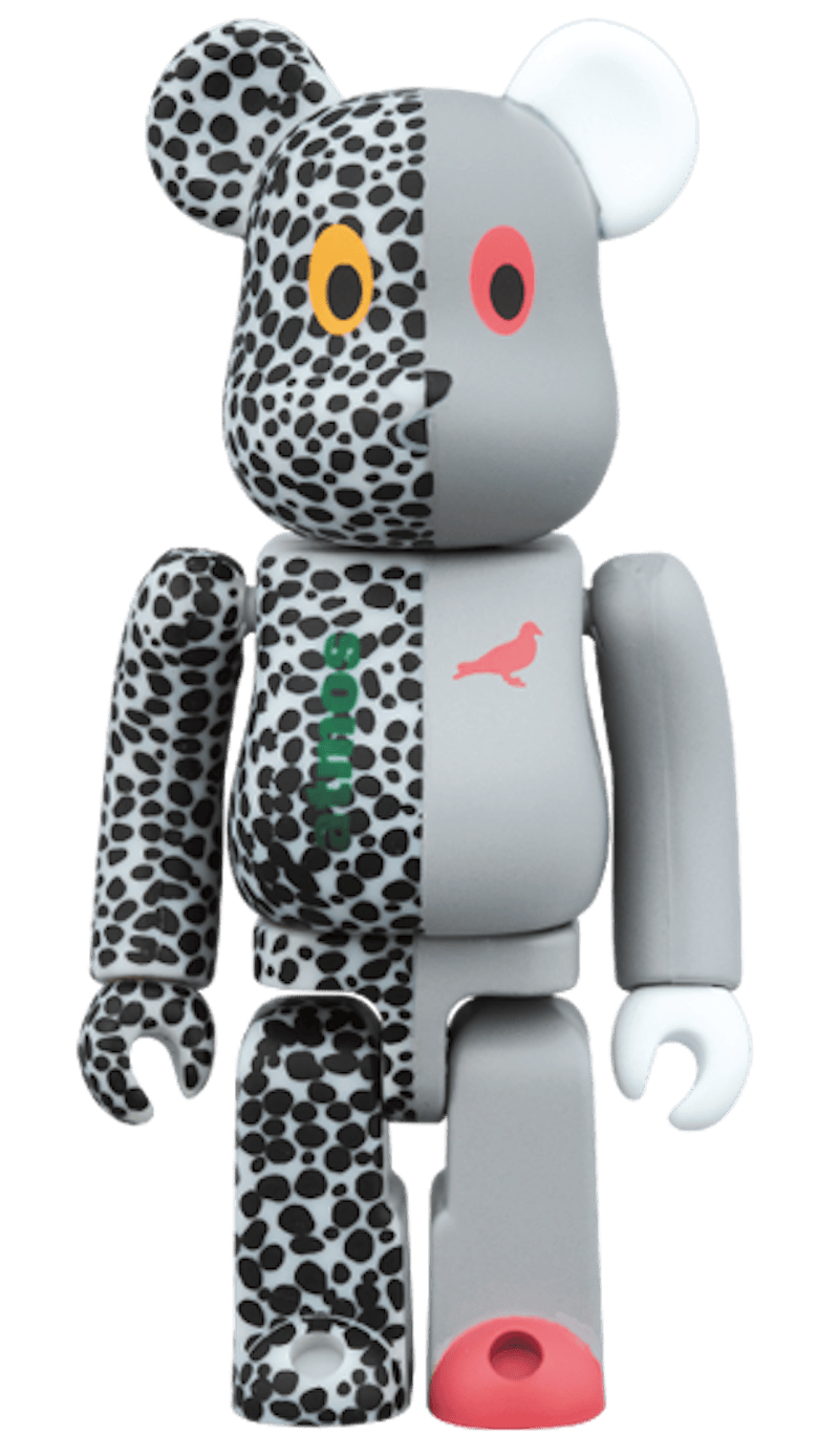 Bearbrick x Atmos x Staple 100% & 400% Set Grey