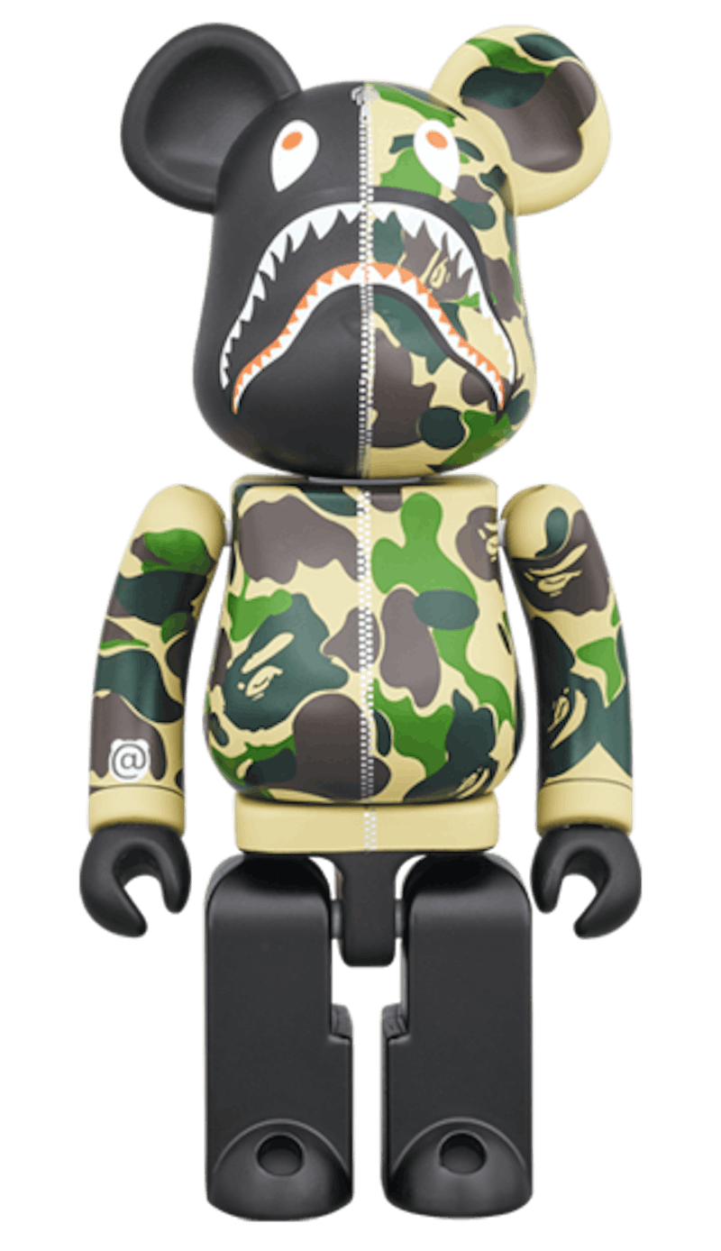 Bearbrick x BAPE Superalloy ABC Camo Shark 200%