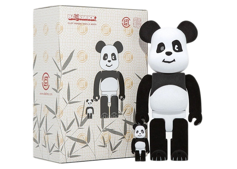 Bearbrick x CLOT Panda 100% & 400% Set