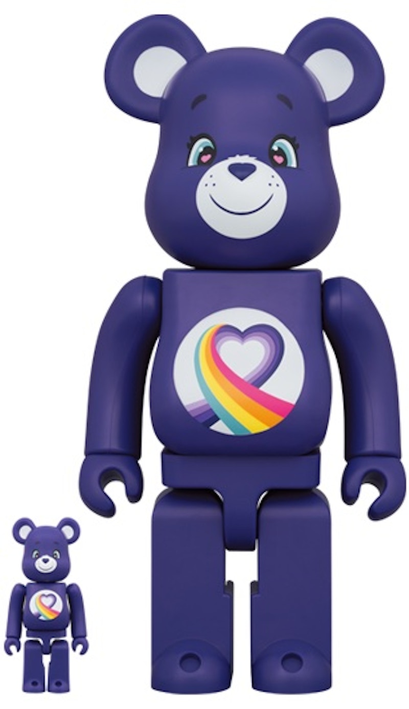 Bearbrick x Care Bears Rainbow Heart Bear 100% & 400% Set
