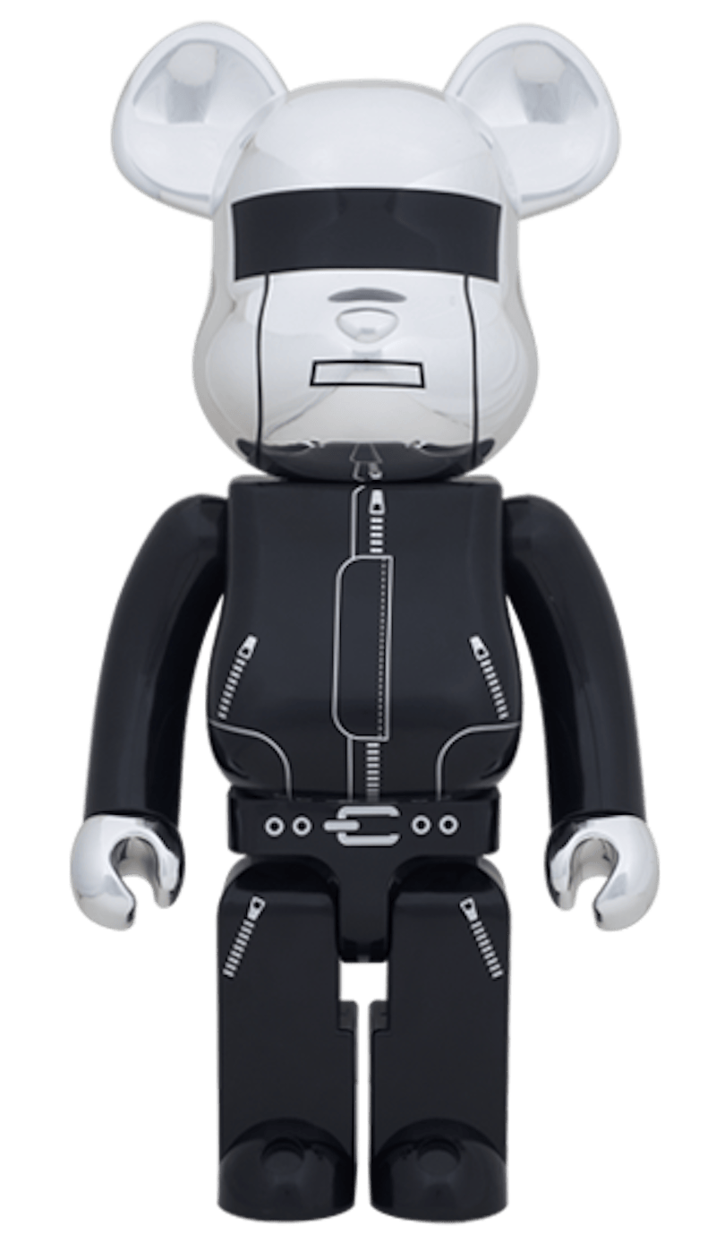Bearbrick x Daft Punk 1000% Silver