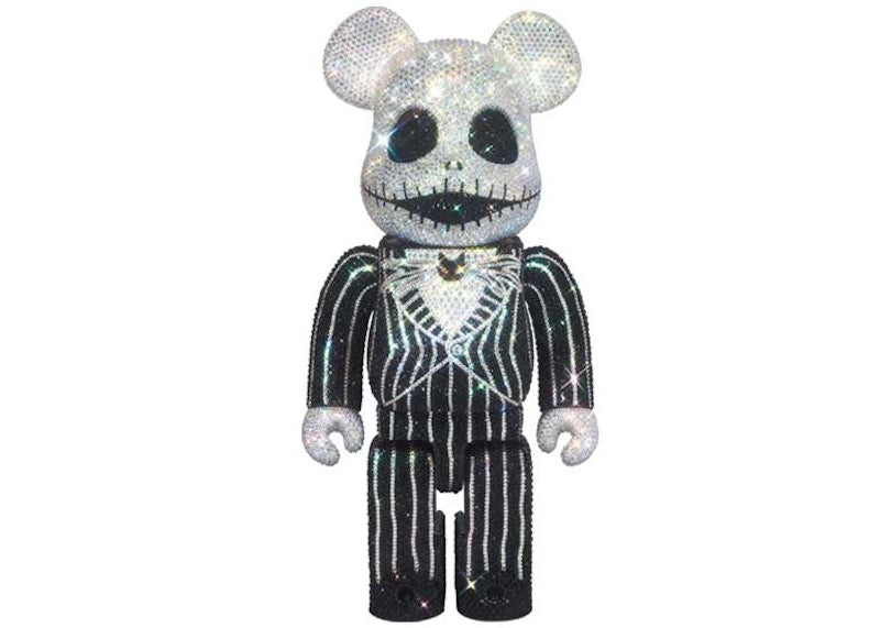 Bearbrick x Disney The Nightmare Before Christmas Jack Skellington Crystal Decorate 400%
