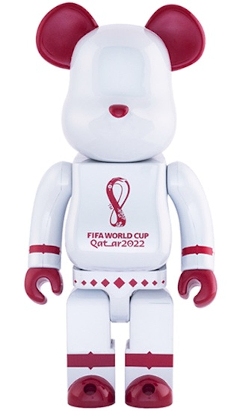 Bearbrick x FIFA World Cup Qatar 2022 100% & 400% Set White Chrome