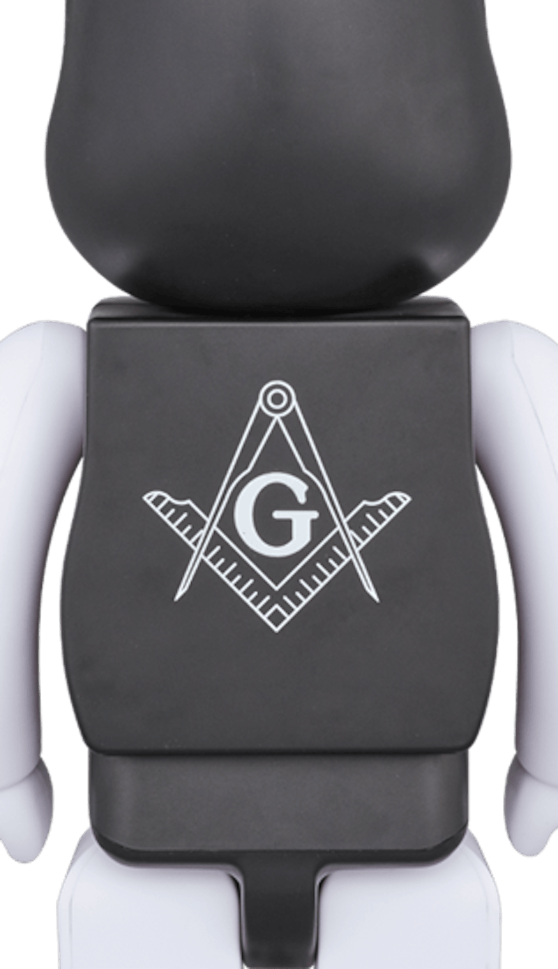 Bearbrick x Freemasonry x Fragment 1000% Black