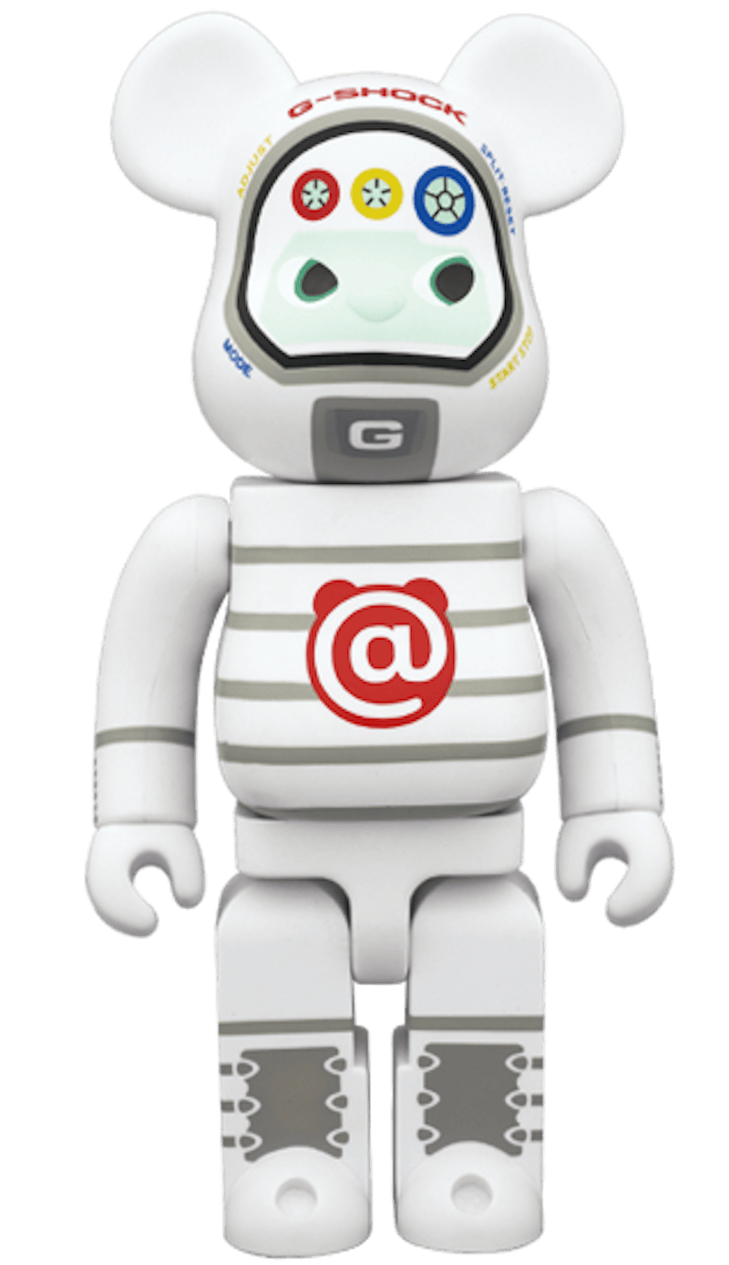 Bearbrick x G-Shock G-ShockMan 400% White
