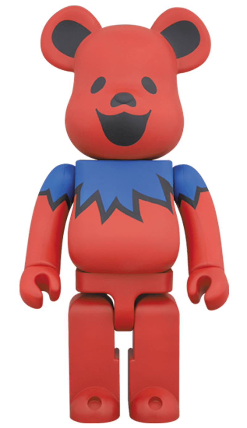 Bearbrick x Grateful Dead Dancing Bears 1000% Red