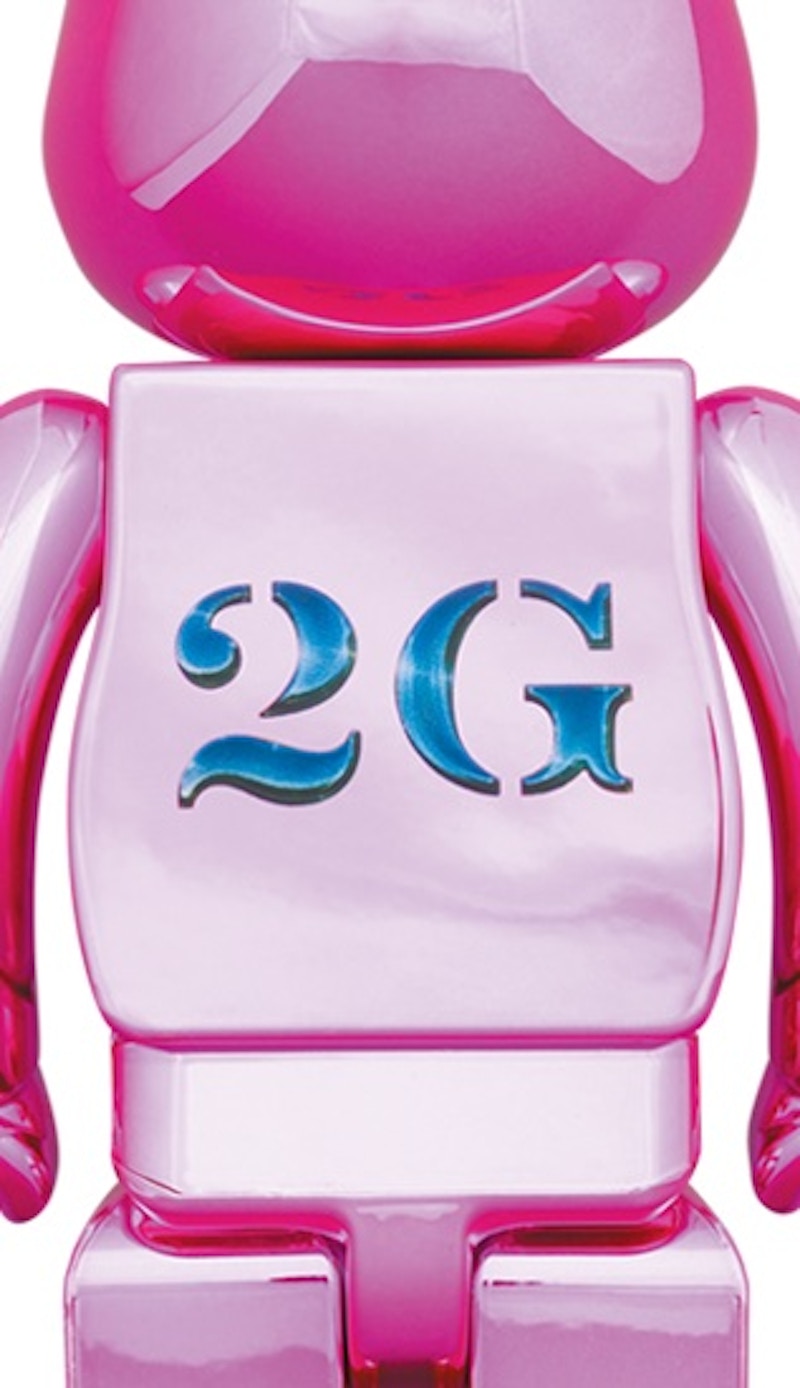 Bearbrick x Hajime Sorayama x 2G 100% & 400% Set Pink Gold Ver.