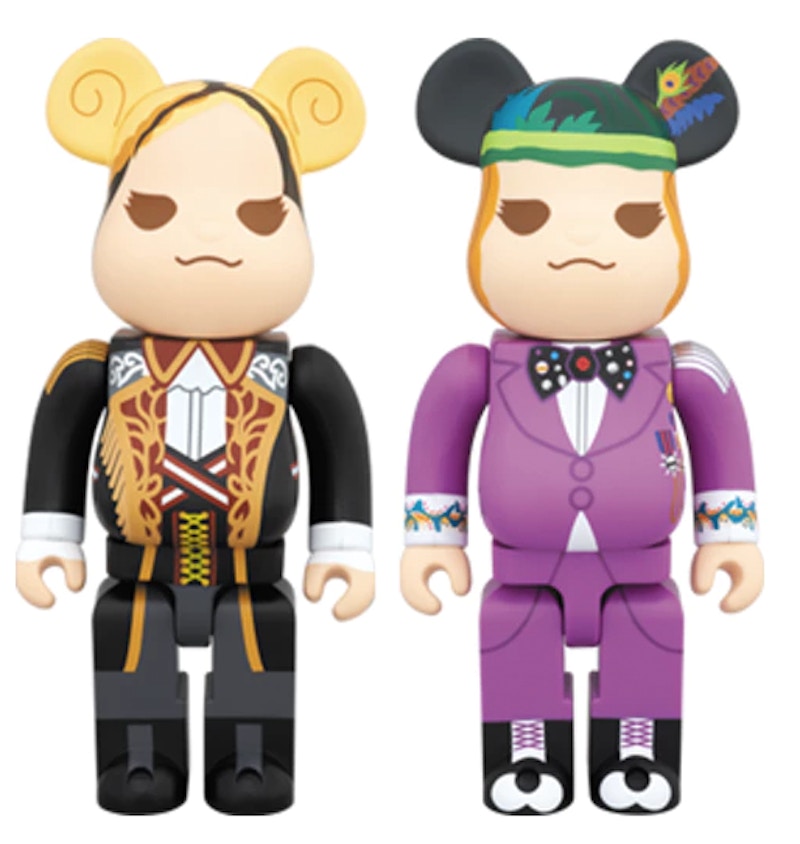 Bearbrick x Jang Keun Suk Zikzin Crishow I & II 100% (set of 2) Multi