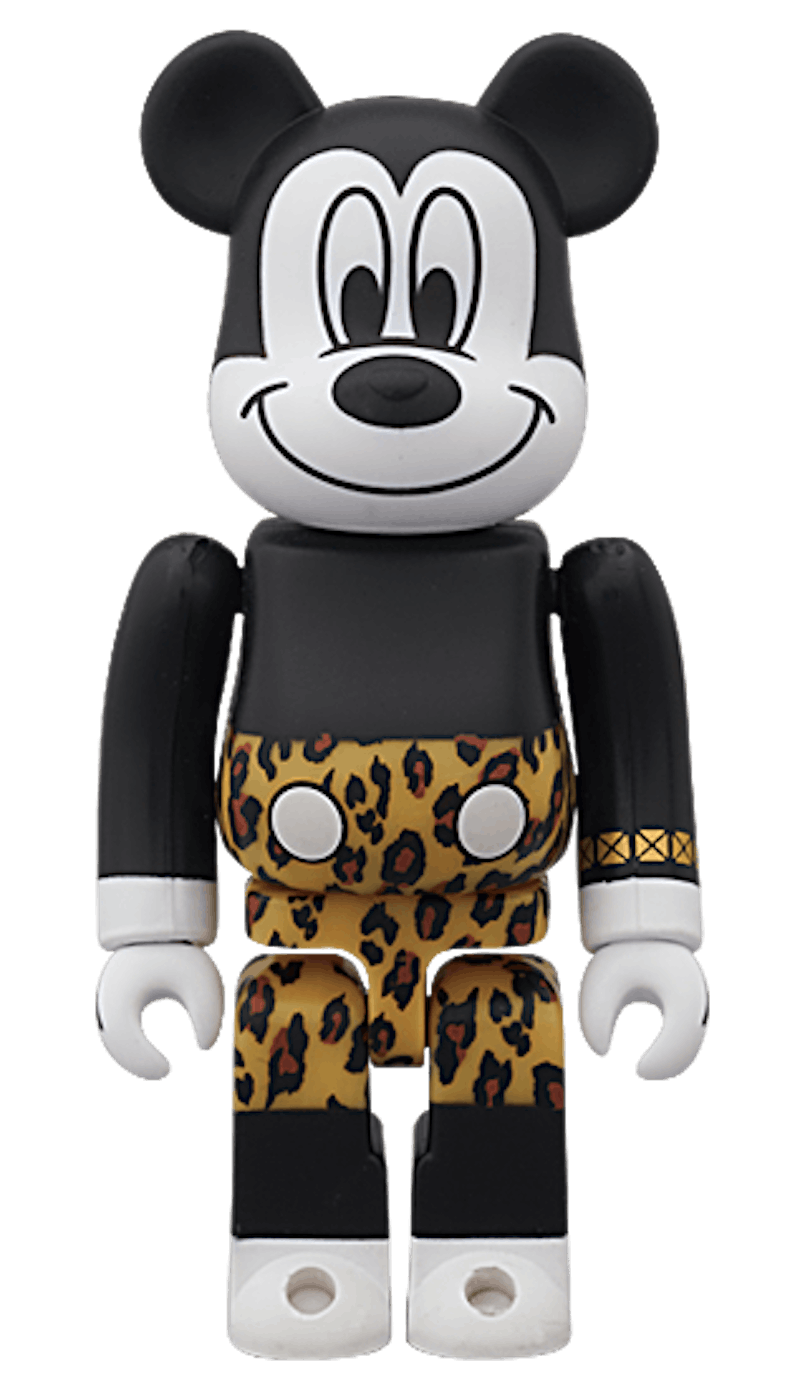 Bearbrick x Joyrich Mickey Mouse (Punk Leopard Ver.) 100% Black