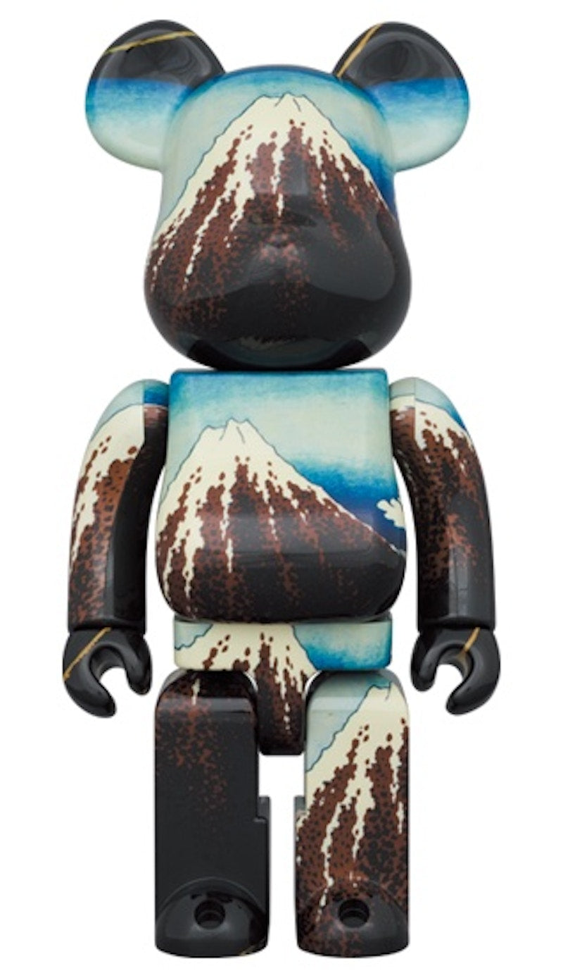 Bearbrick x Kitasai Katsushika "White Rain Under the Thirty-Six Views of Mount Fuji" 100% & 400% Set