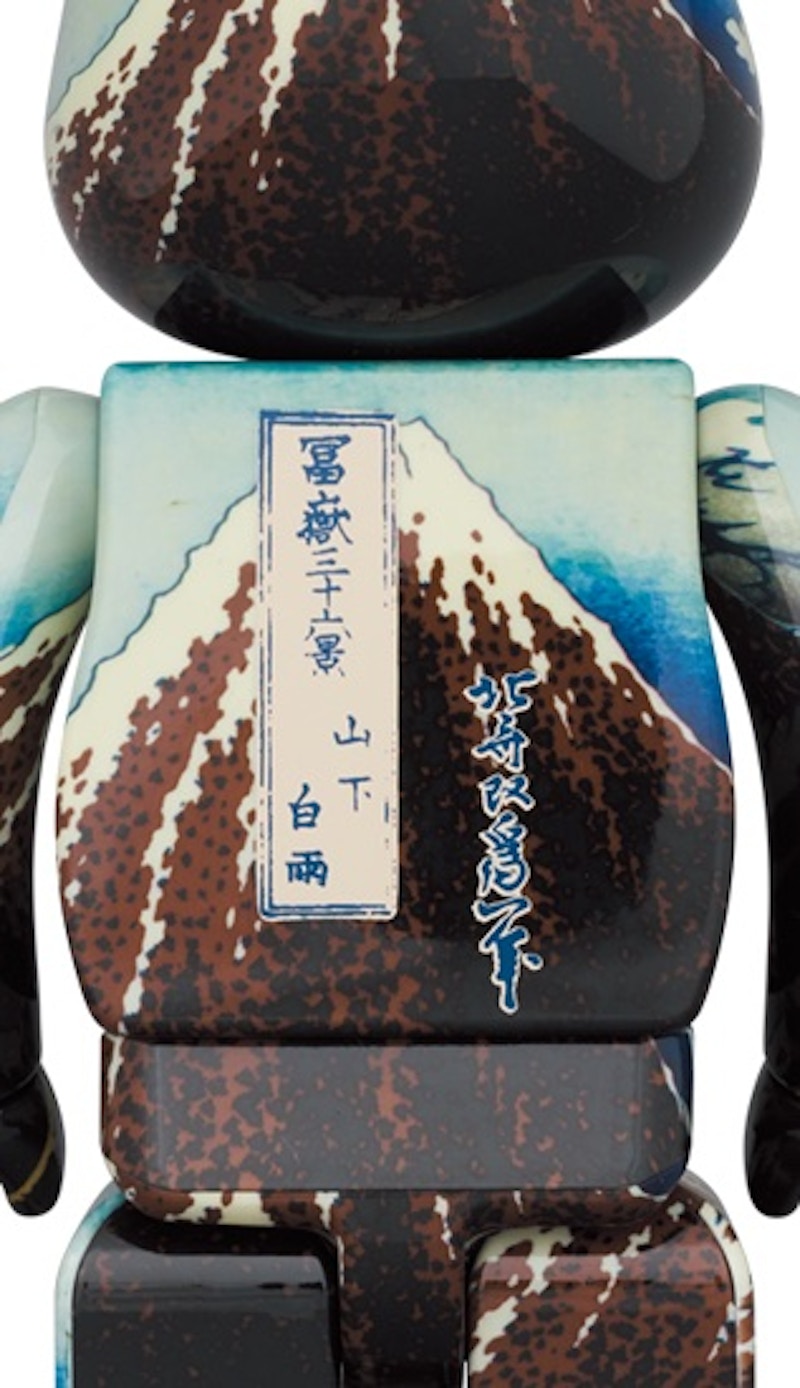 Bearbrick x Kitasai Katsushika "White Rain Under the Thirty-Six Views of Mount Fuji" 100% & 400% Set