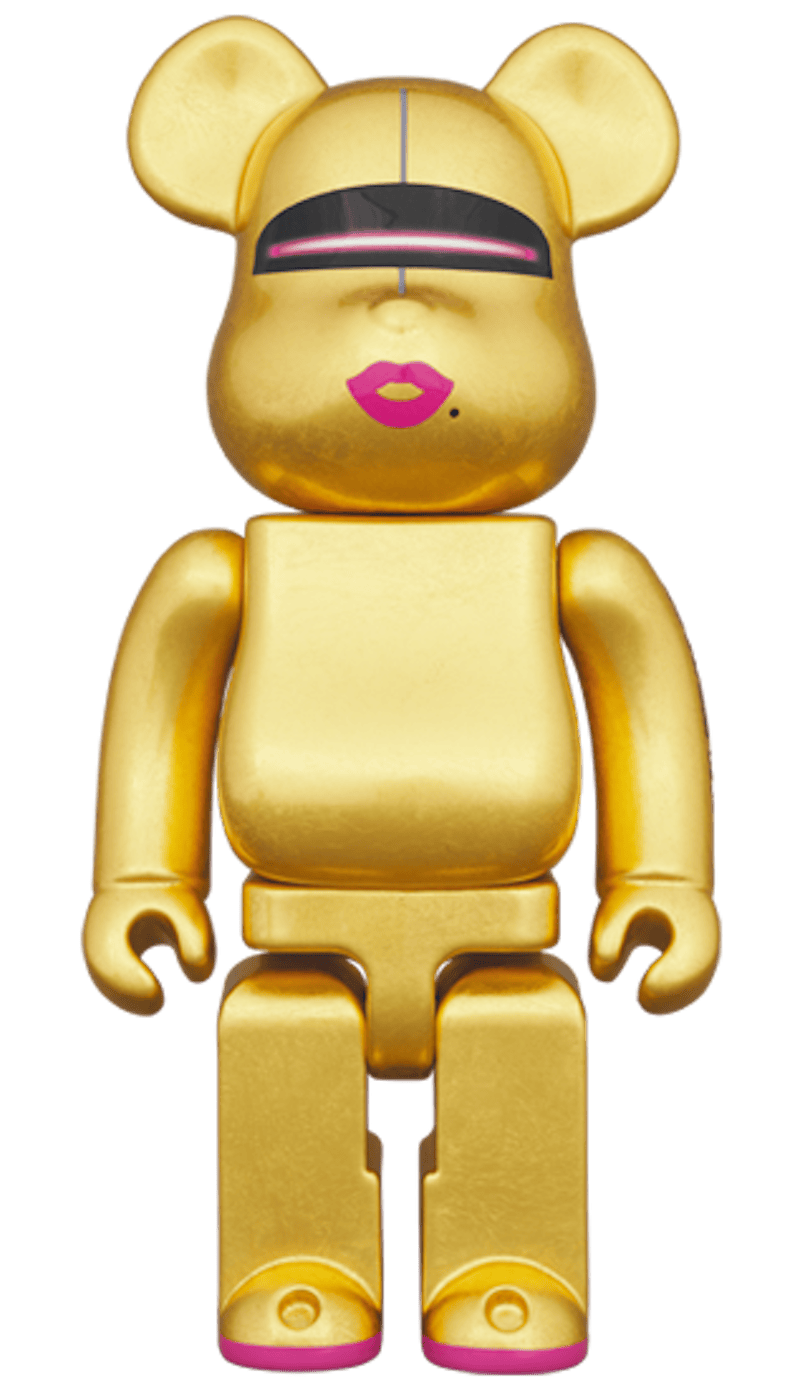 Bearbrick x Kutani x Hajime Sorayama 400% (Pure Gold Leaf)