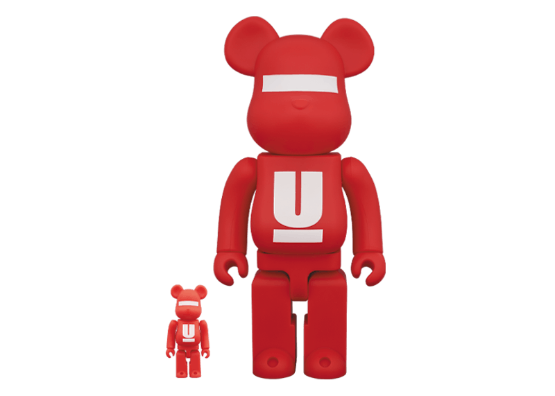 Bearbrick x MEDICOM UNDERCOVER LOGO 100% & 400% Set Red/White