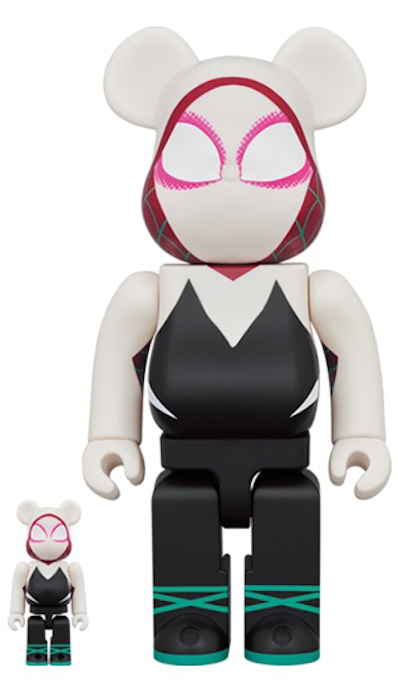 Bearbrick x Marvel Spider-Man: Into the Spider-Verse Spider-Gwen 100% & 400% Set