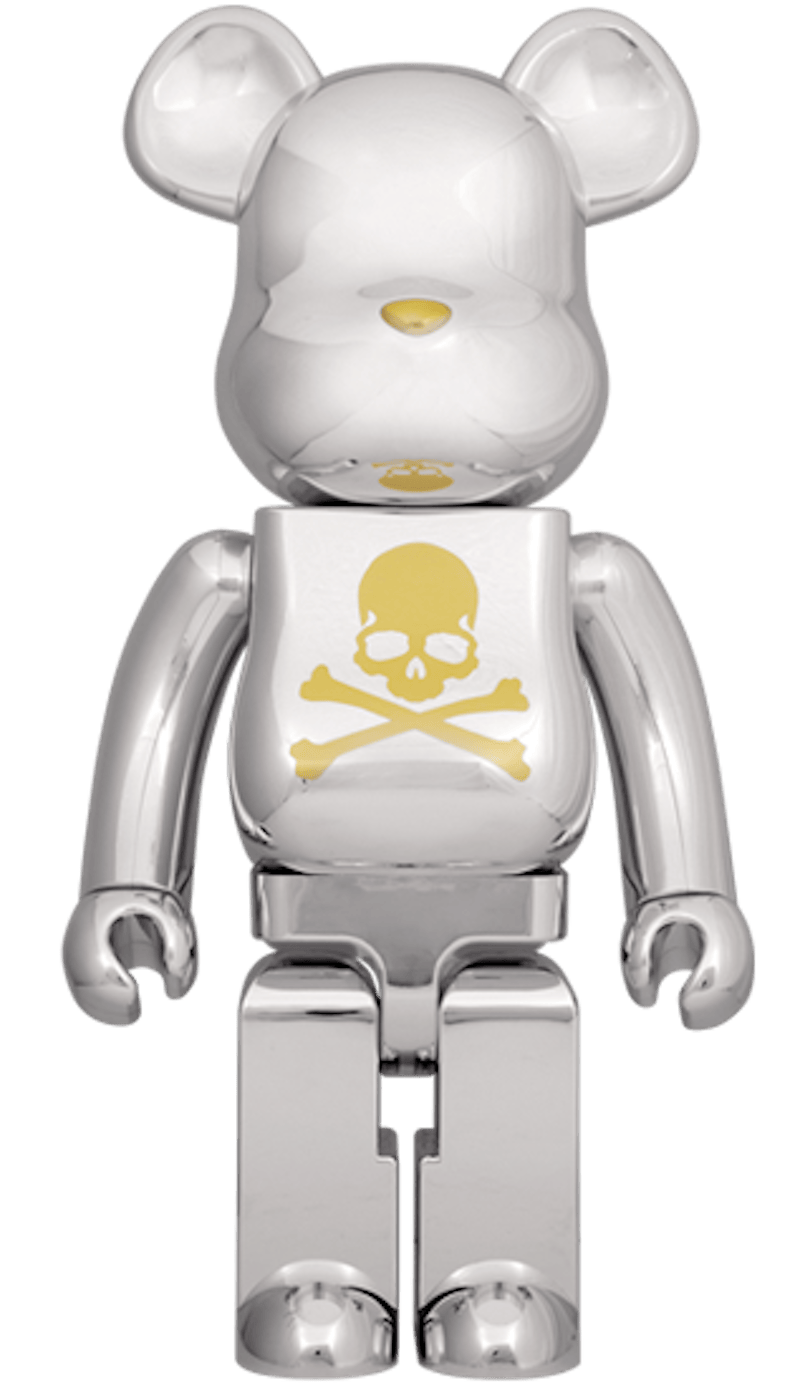 Bearbrick x Mastermind Japan Chrome 1000% Silver