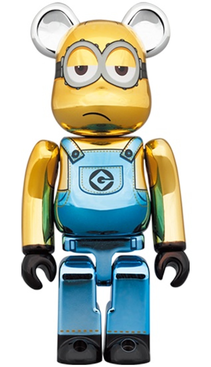 Bearbrick x Minions Kevin Chrome Ver. 100% & 400% Set