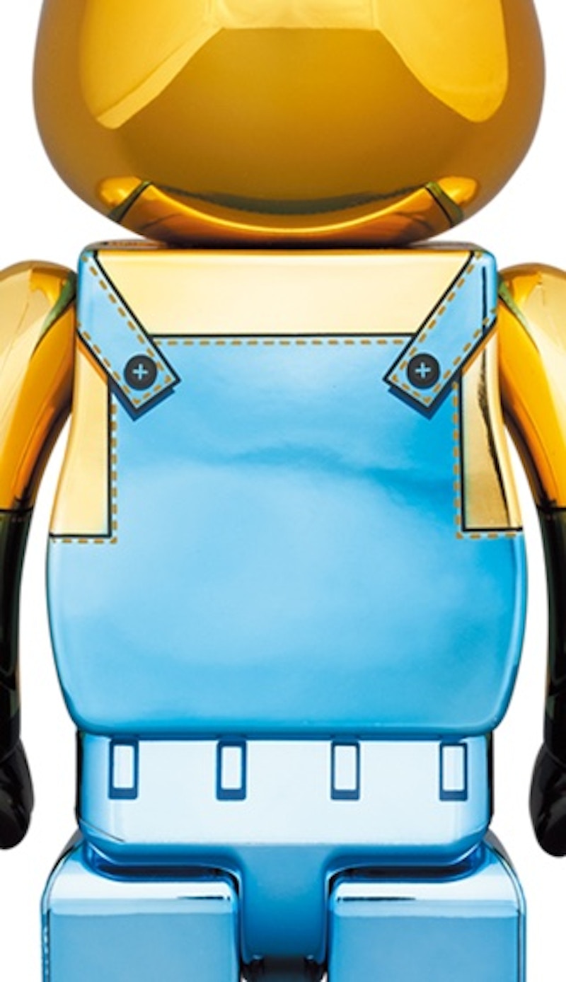 Bearbrick x Minions Kevin Chrome Ver. 100% & 400% Set