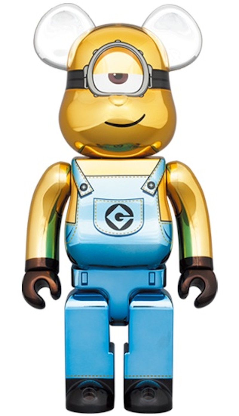 Bearbrick x Minions Stuart Chrome Ver. 100% & 400% Set