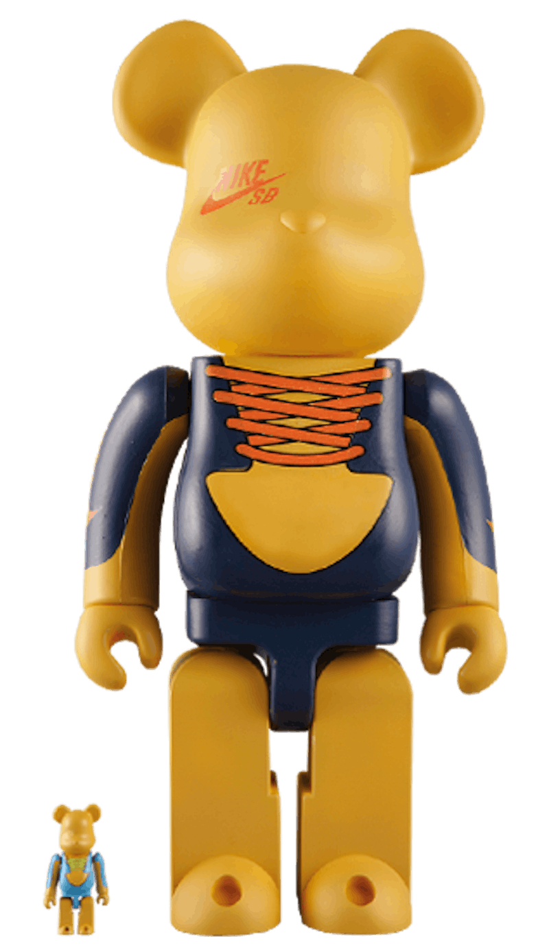 Bearbrick x NIKE THREE BEARBRICK 50% & 400% Set Yellow
