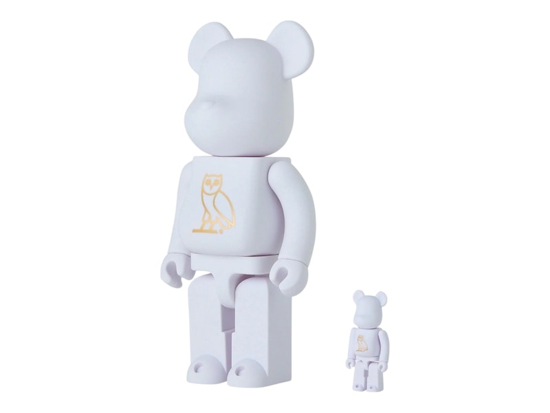 Bearbrick x OVO 100% & 400% Set Pearl White
