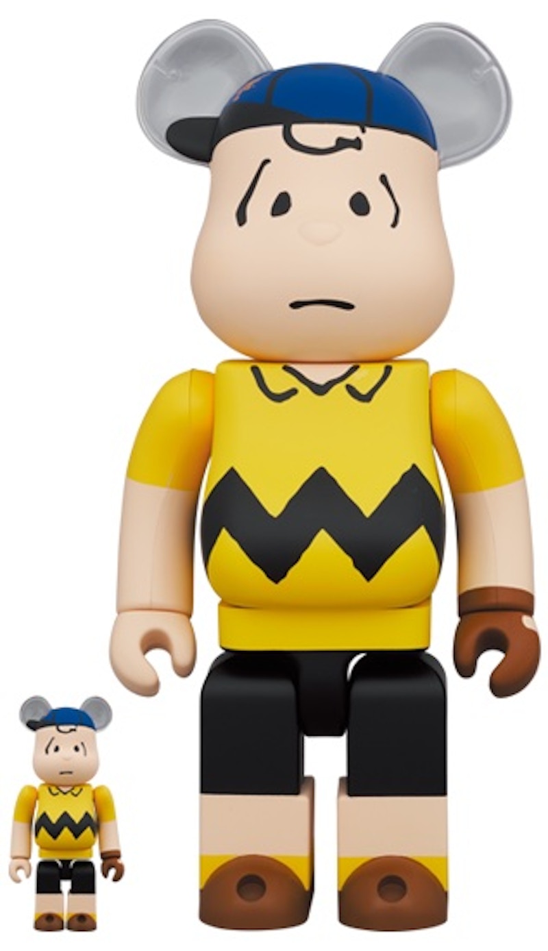 Bearbrick x Peanuts x MLB New York Mets Charlie Brown 100% & 400% Set