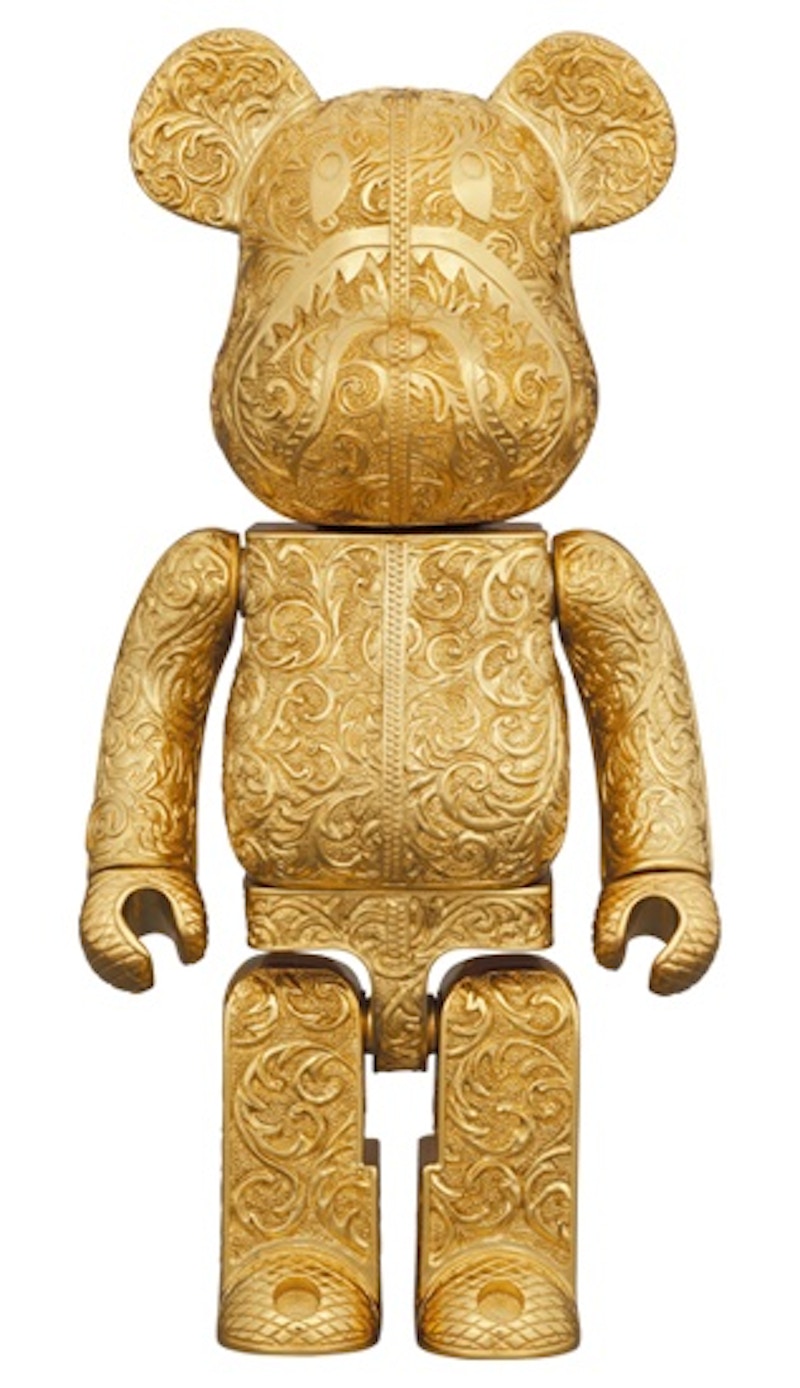 Bearbrick x Royal Selangor x BAPE Shark 400% Gold