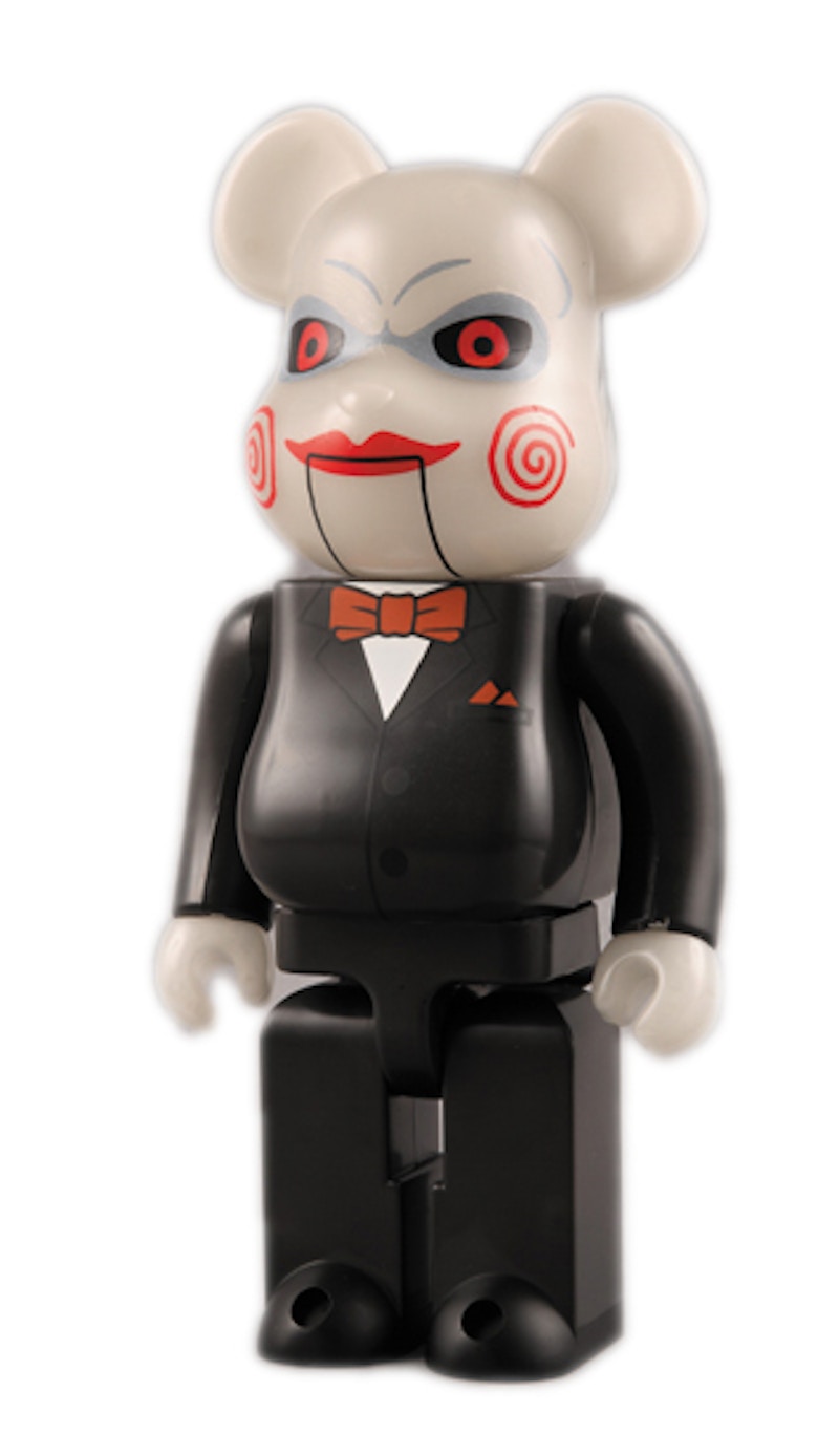 Bearbrick x SAW Doll Glow In The Dark Version 400% Black