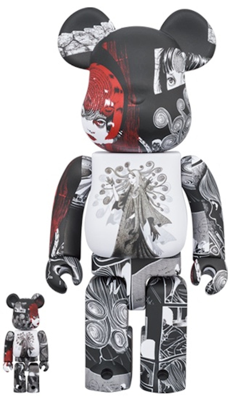 Bearbrick x S'YTE x Junji Ito Uzumaki 100% & 400% Set