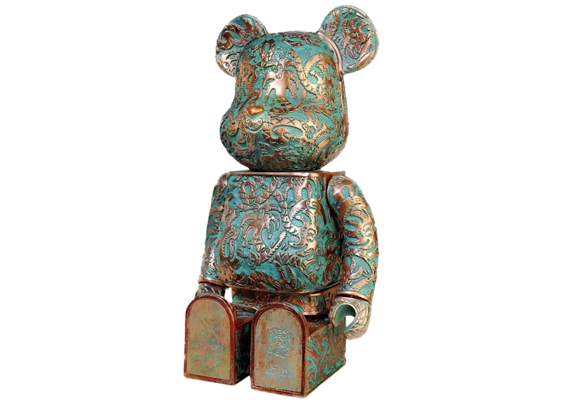 Bearbrick x Steven Harrington x Action City x Royal Selangor Metal 400% Green Copper Patina