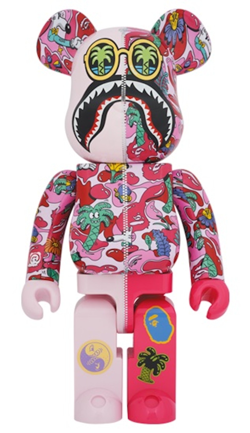 Bearbrick x Steven Harrington x BAPE Shark 1000% Pink Camo