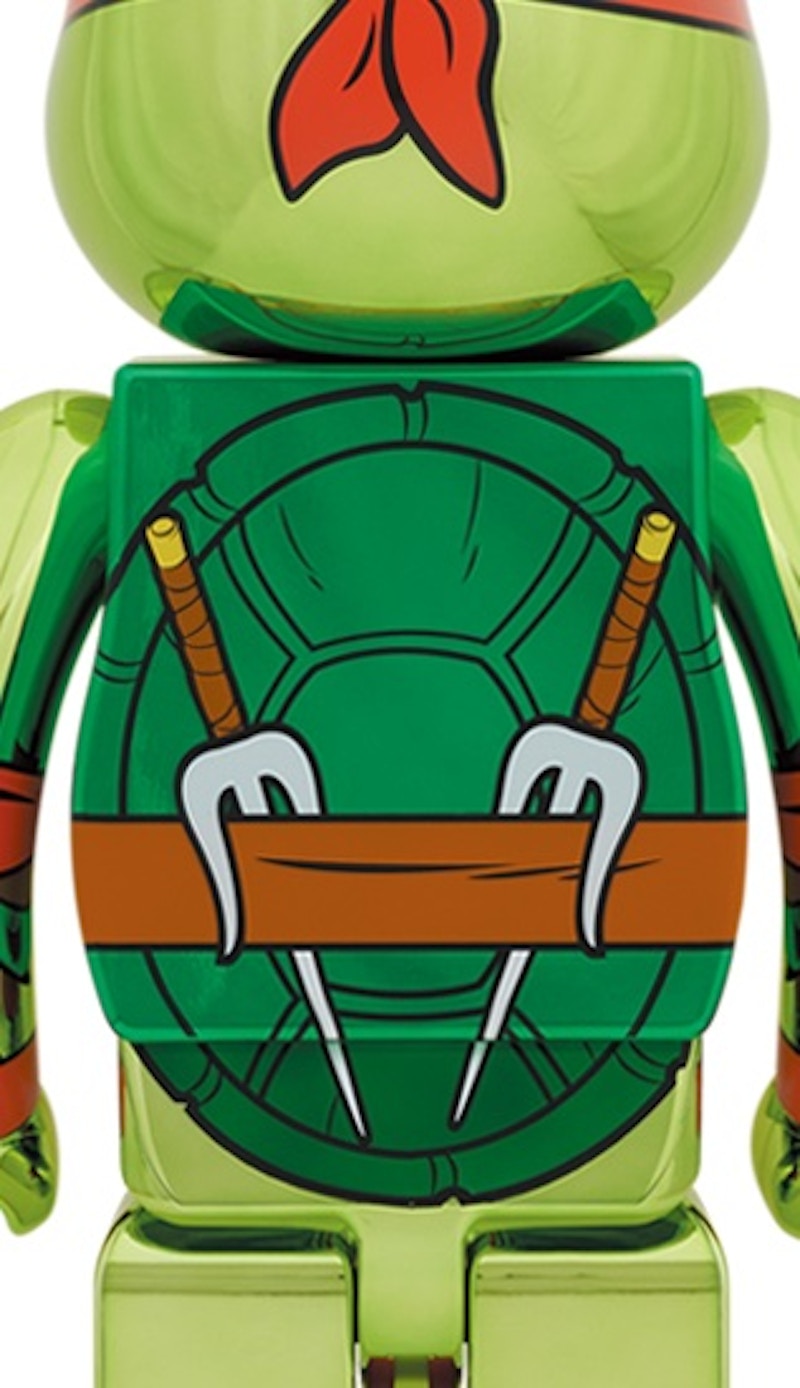 Bearbrick x Teenage Mutant Ninja Turtles Raphael Chrome 1000%