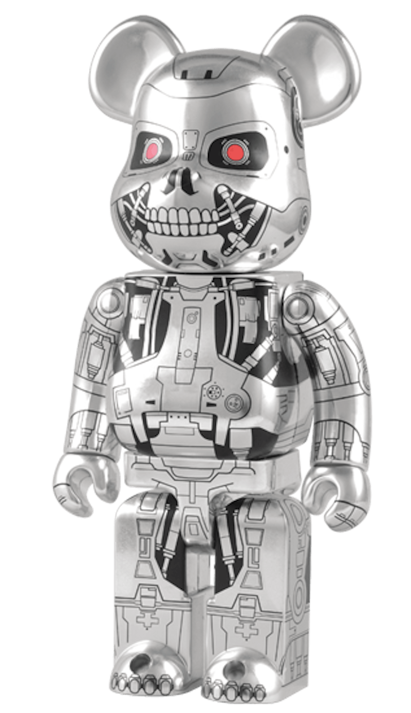 Bearbrick x Terminator T-RIP 400% Silver