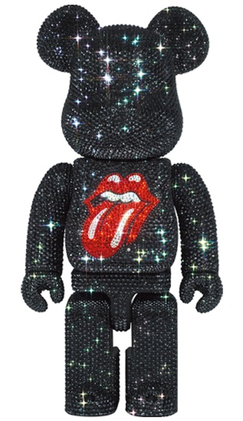 Bearbrick x The Rolling Stones Tongue Logo Crystal Decorate 400%