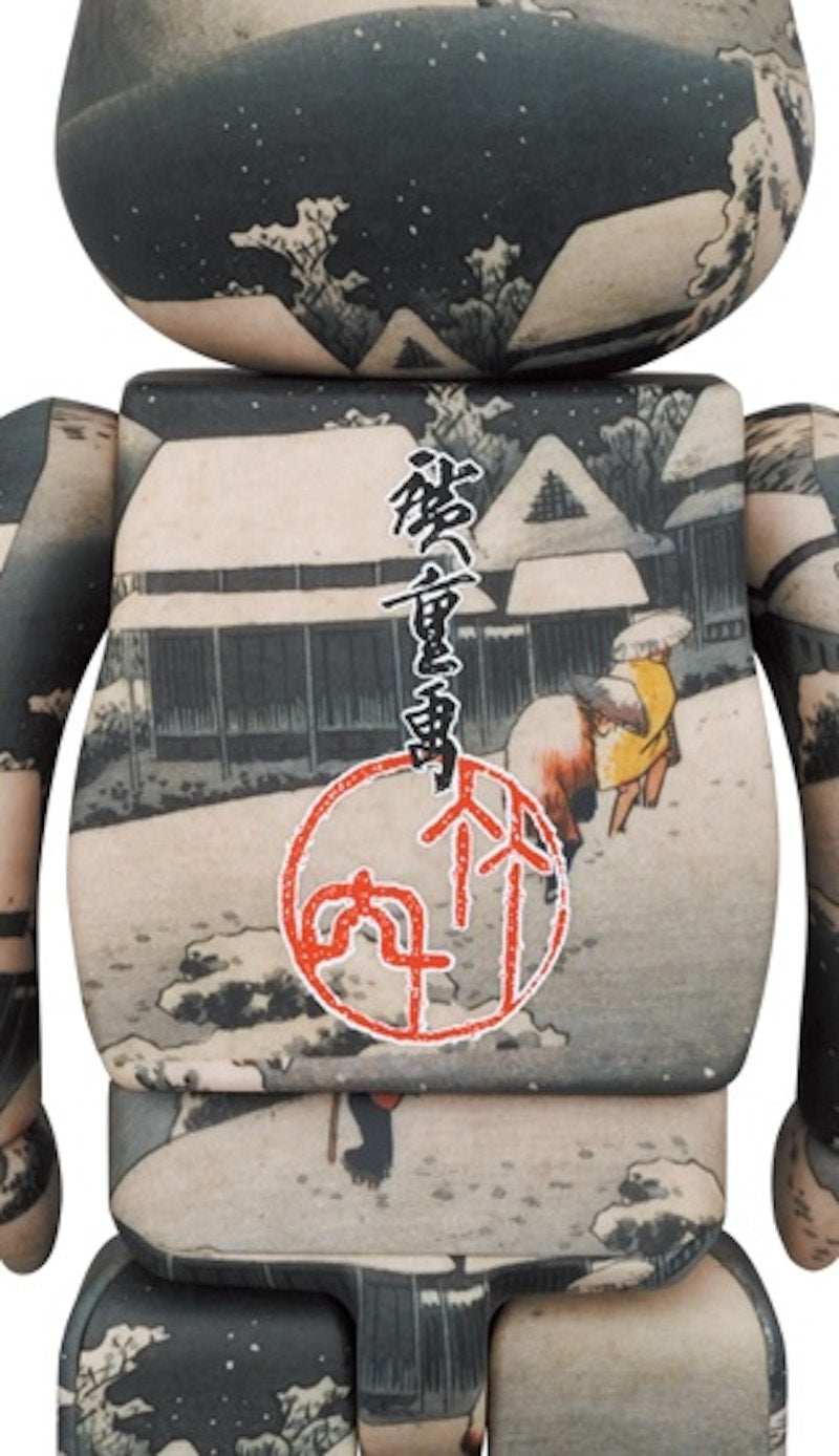 Bearbrick x Tokyo National Museum Hiroshige Utagawa (Fifty-three Stations of the Tokaido) Kanbara 100% & 400% Set