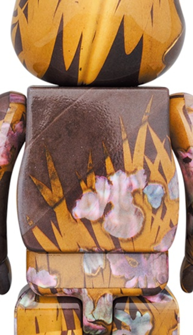 Bearbrick x Tokyo National Museum Korin Ogata National Treasure (Yatsuhashi Makie Mother-of-Pearl Inkstone Box) 100% & 400% Set