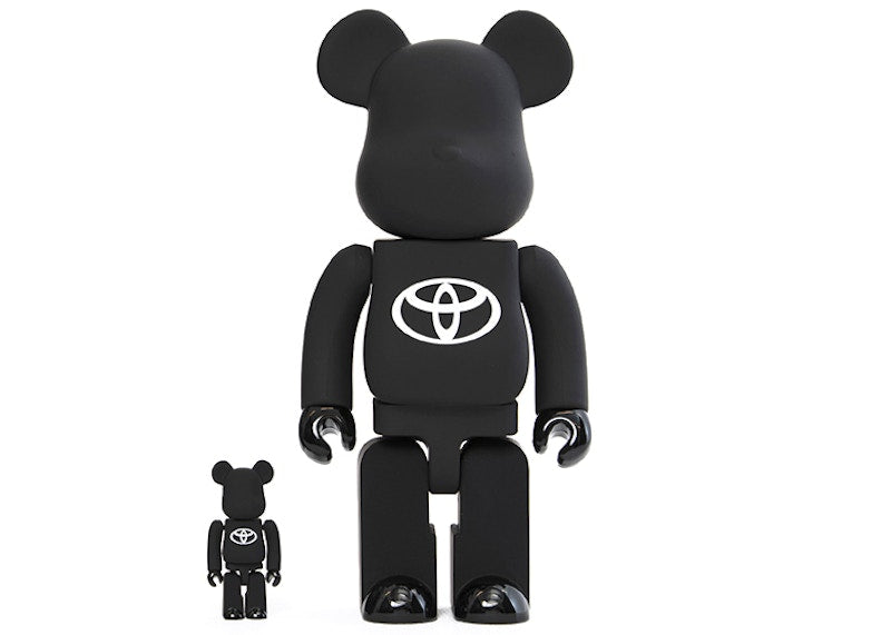 Bearbrick x Toyota 100% & 400% Set Black