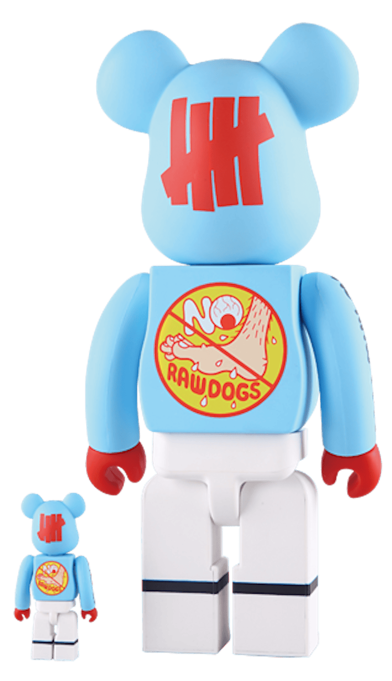 Bearbrick x Undefeated 1st Anniversary 100% & 400% Set Blue