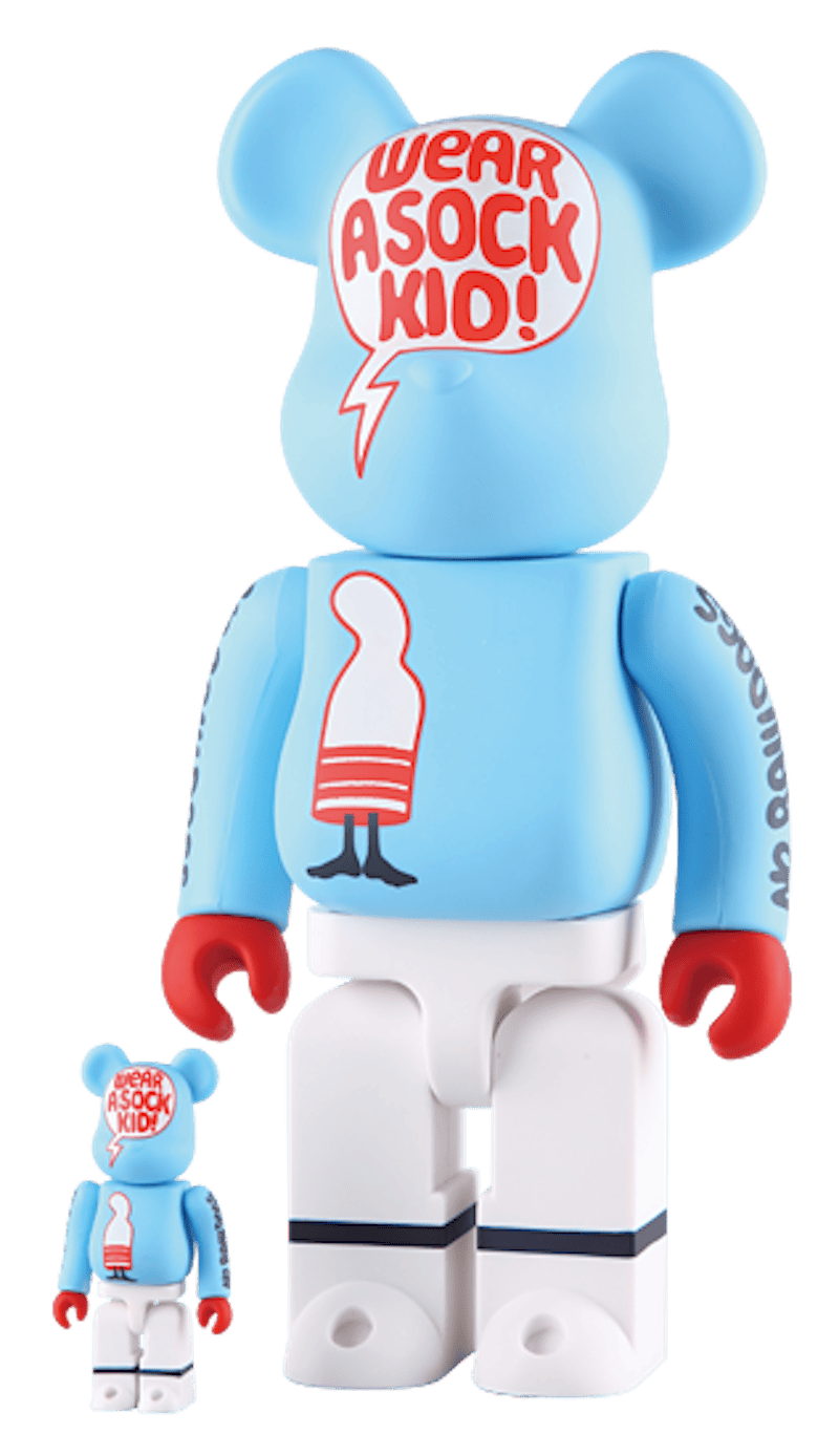 Bearbrick x Undefeated 1st Anniversary 100% & 400% Set Blue