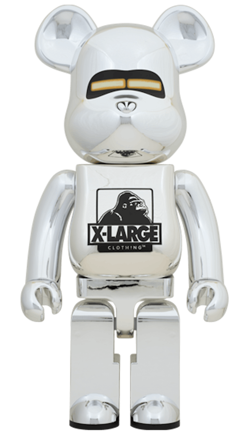 Bearbrick x XLarge x Hajime Sorayama 1000% Silver