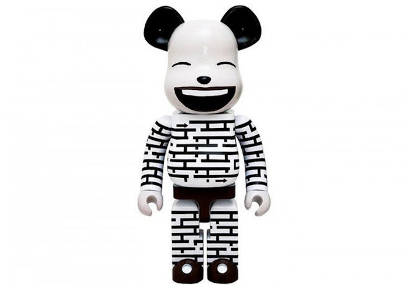 Bearbrick x Yue Minjun (Qiu Tu) 1000% Black/White