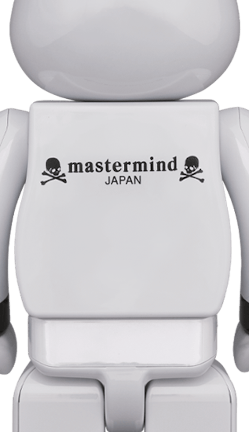 Bearbrick x mastermind JAPAN 100% & 400% Set WHITE CHROME
