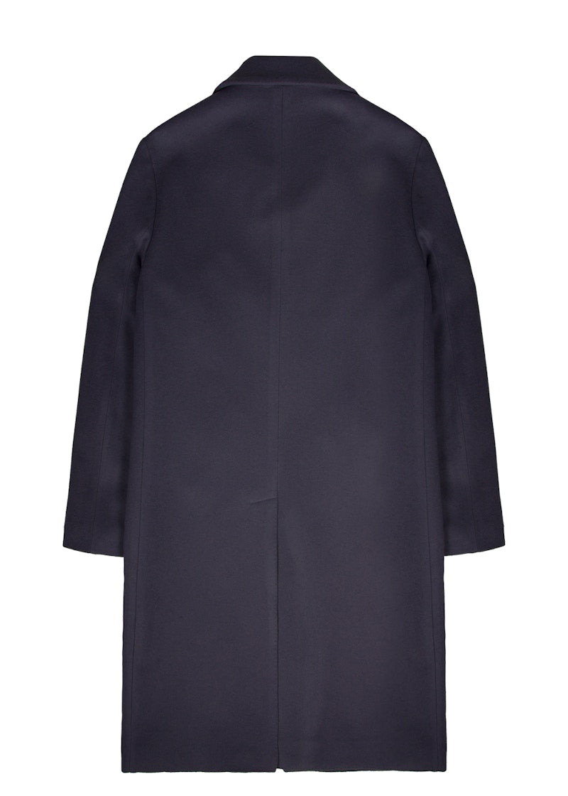 Beautiful Struggles Classic Virgin Wool Coat Navy