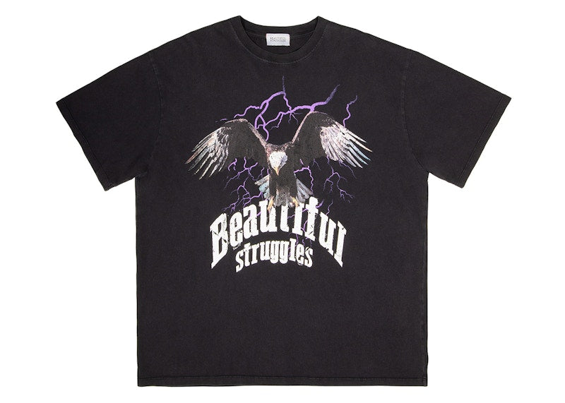 Beautiful Struggles Eagle Storm T-Shirt Black Washed