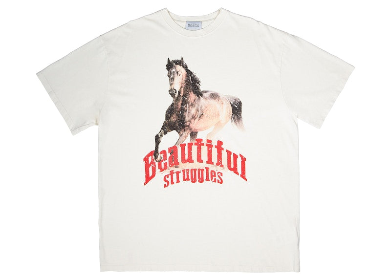 Beautiful Struggles Horsepower Oversized Fit T-Shirt Creme