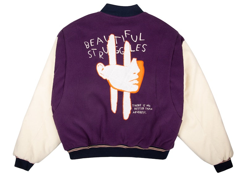 Beautiful Struggles London Pop-Up College Jacket Purple